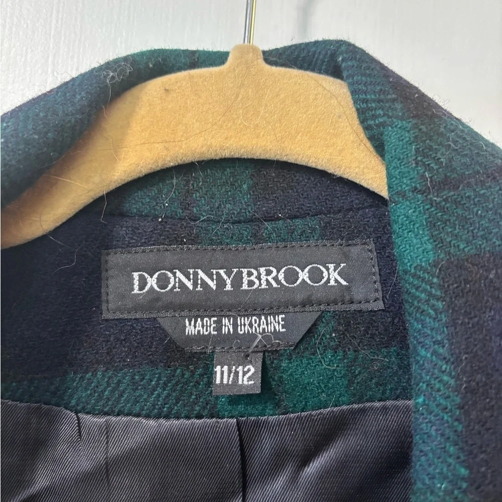 Vintage DonnyBrook Tartan Plaid Wool Green Navy Blazer Jacket Academia Preppy 12
